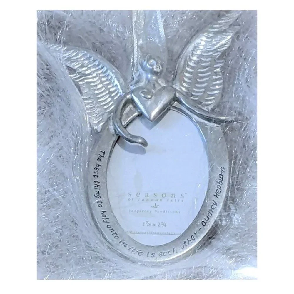 Seasons Of Cannon Falls Serenity Angel Picture Frame Ornament Audrey Hepburn NEW